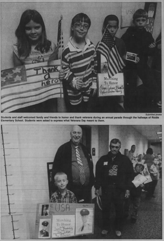 Students and staff welcomed family and friends to honor and thank veterans
